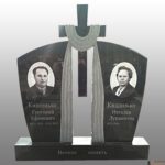 Double granite monument